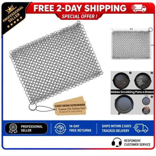 Cast iron chainmail - cast, scrubber