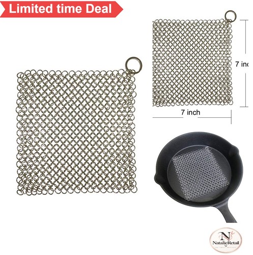 Chainmail scrubber cast iron - chainmail,