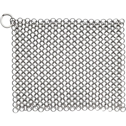 Cast iron scrubber - cast, chainmail