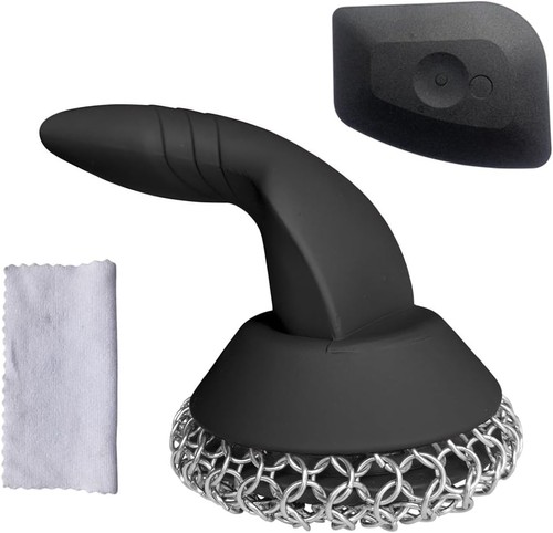 Cast iron scrubber with pan - cast,