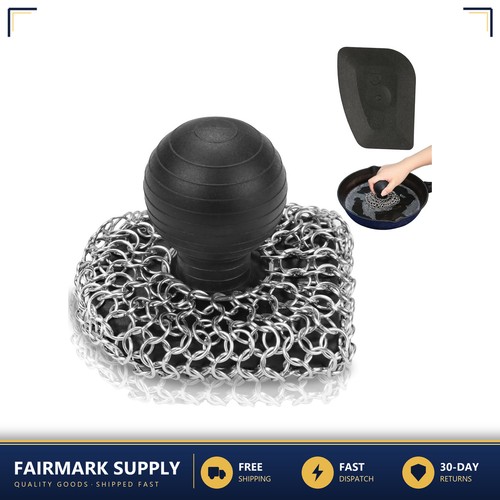 Cast iron scrubber with - iron, handle