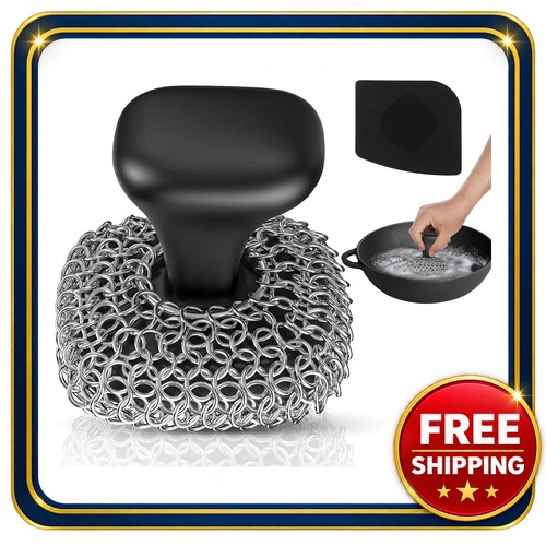 Cast iron scrubber chainmail - cast,
