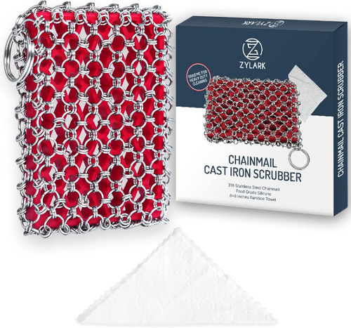 Cast iron scrubber chainmail - cast,
