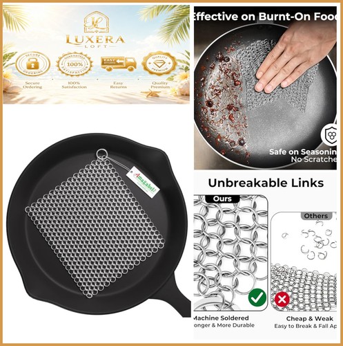 Cast iron cleaner 8x6 inch - cleaner,
