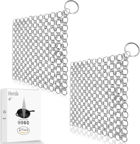 2pack chain mail cast iron - 2pack, 4"