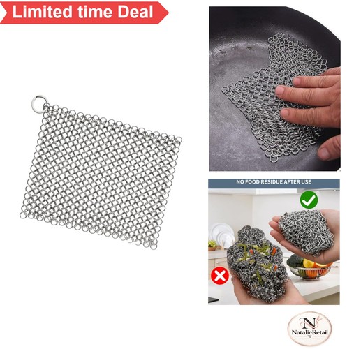 Cast iron scrubber 8x6 - iron, inch